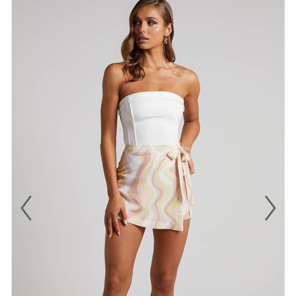 Multi color mini skort